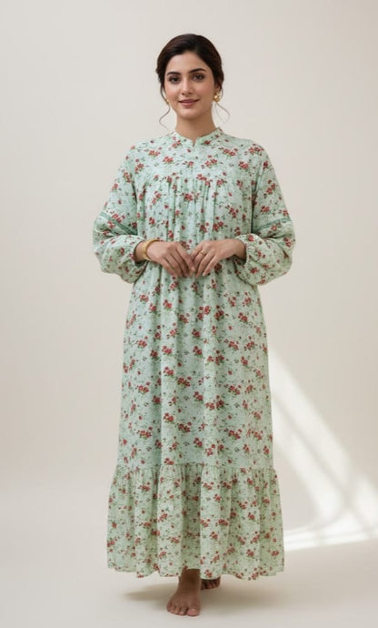 Linen printed maxi